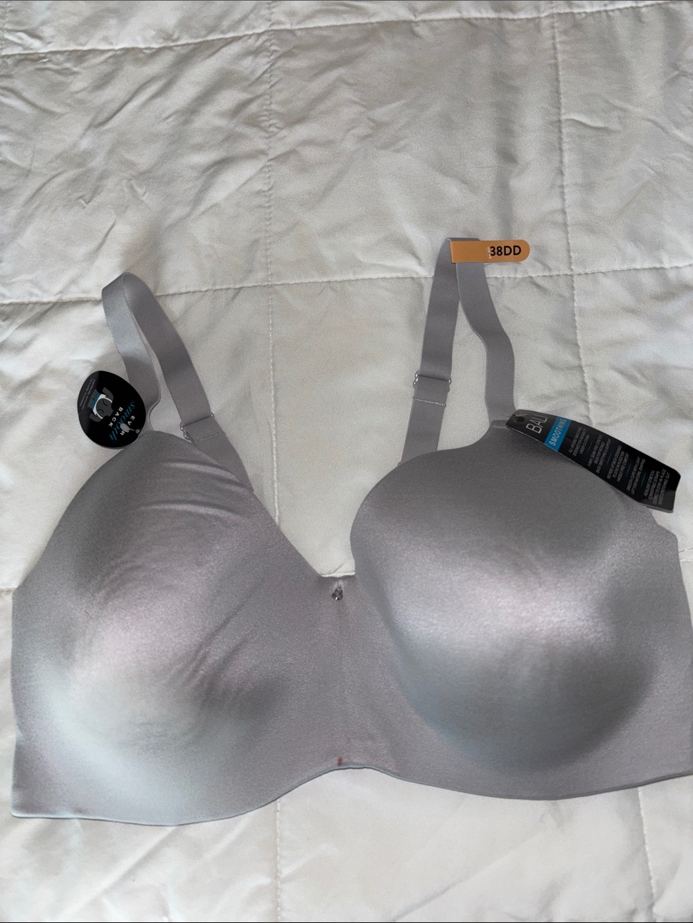 Bali Light Gray Seamless T-Shirt Bra - 38DD
